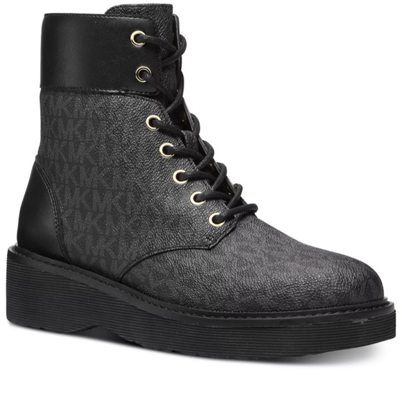 Michael Kors Women's Aniya Side-Zip Embellished Combat Booties